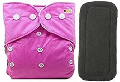 vsol Baby Cloth Diaper High Absorbing Washable Liners (Black) (1 Diaper + 1 Insert)