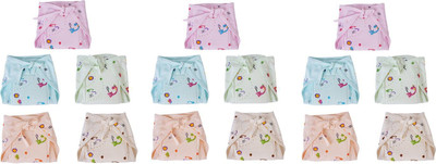 MW PRINTS Cotton Hosiery Printed Cushioned Padded Nappy/Langot For 0-6 Months Baby