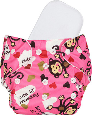 InEffable Baby Cloth Diaper Adjustable Reusable Washable Printed Button Diaper for Babies