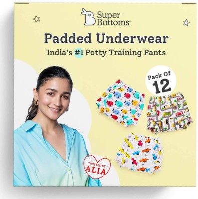 Superbottoms Padded Underwear - 12 Semi waterproof pull up, potty training pants (SIZE 1)