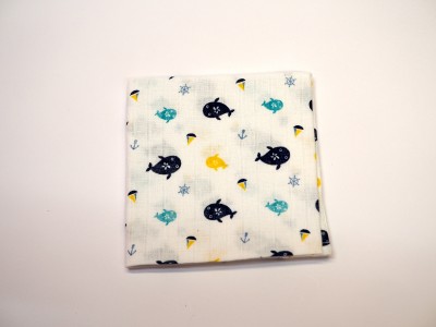 hOME TEX lIFE Comfy Baby Muslin Nappy: Soft, Absorbent - Blue Whales (70x70 cm) 3pcs