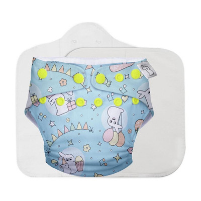 Superbottoms Freesize UNO - Washable Baby Nappy/ Cloth Diaper + 1 Organic Cotton Dry Feel pad +1 Booster Pad (Hunny Bummy)