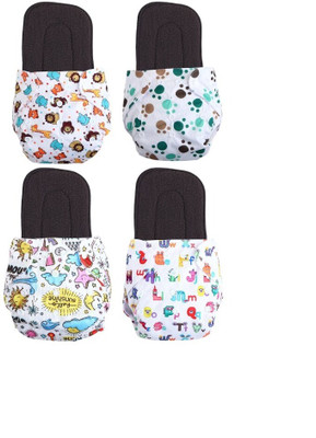 kogar Print Reusable Cloth Button Diaper Reuse Nappy With Insert\Soaker Pad (0-3Y)T2