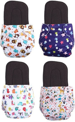 texla Print Reusable Cloth Button Diaper Reuse Nappy With Insert/Sokar Pad (0-3Y)T6Tex