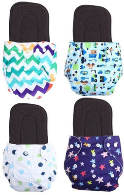 texla Print Resuable Cloth Button Diaper Reuse Nappy With Insert\Soaker Pad (0-3Y)T16T