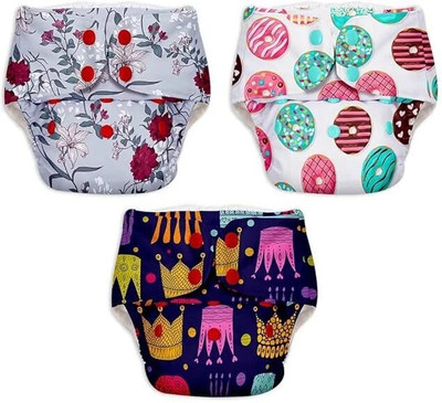 Superbottoms BASIC Pack of 3 BASIC Reusable Cloth Diaper Shell Only for 3M-3Y (Without any Soaker)