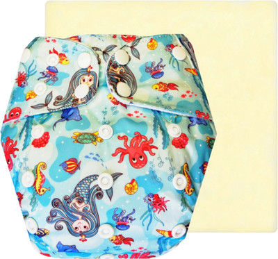 Dumbledo Reusable Washable Quick Dry 1 Blue Cloth Diaper With Insert