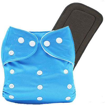 Softlia reusable washable adjustable button diaper for baby with wet free insert (0-2 Years Kids) Pack of 1