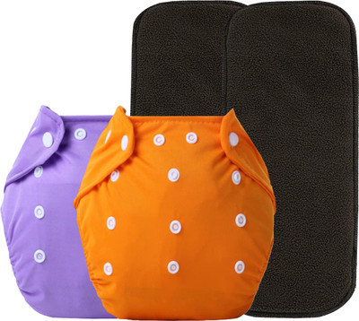 Alya Pack Of 2 Premium Quality Adjustable Waterproof Reusable Cloth Diaper Nappie (Without Insert) For Infants /Toddlers/New Born I Age 0-24 Months