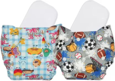 texla New Print Cloth Button Diaper Reuse Nappy Baby Pants With Insert For (0 -3Y)H1Te