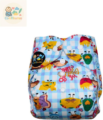 Comfibumss Reusable Cloth Diaper with 4-Layer Absorbent Insert