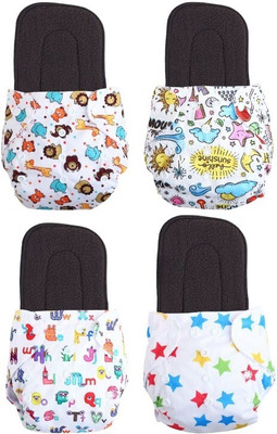 kogar Print Reusable Cloth Button Diaper Reuse Nappy With Insert/Sokar Pad (0-3Y)T6