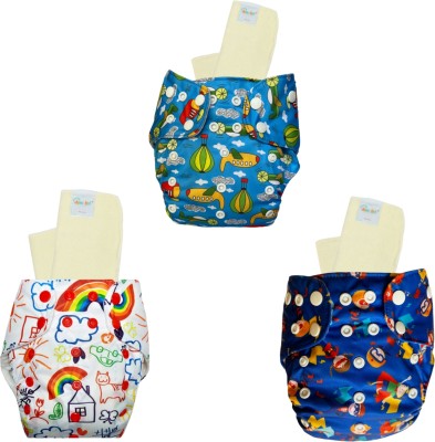 Dumbledo Reusable Washable Quick Dry 3 Cloth Diaper With Hemp Insert