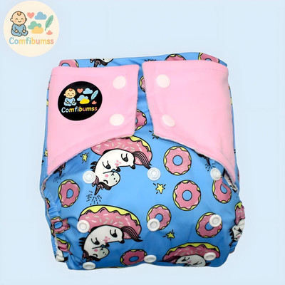 Comfibumss Reusable Cloth Diaper with 5-Layer Absorbent Insert