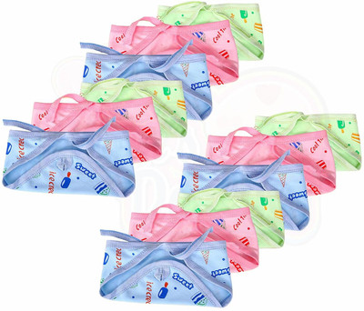 Virtuvend Ventures New born Baby's Cotton Cloth Diapers/Langot/nappy V Shaped Washable Pack of 12