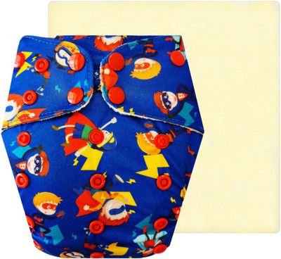 Dumbledo BlueHero Reusable Eco-Friendly Dry Feel 1 Cloth Diaper With Insert