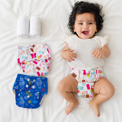 Superbottoms Reusable Cloth Diapers for Baby BASIC Pack of 2 | Adjustable & Washable | 3M–3Y