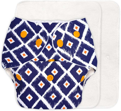 Superbottoms BASIC Reusable Cloth Diaper for babies 0-3Y with 2 Dry Feel Pad Tie-Dye Print