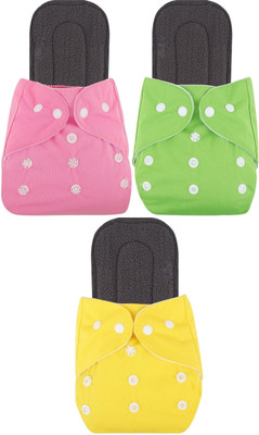 Creeknest Nappy Cloth Baby Diapers With Easy to Adjust & Wash Ultra Absorbing Insert Pads