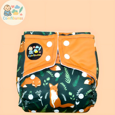 Comfibumss Reusable Cloth Diaper with 5-Layer Absorbent Insert
