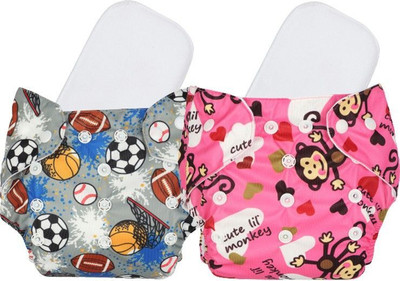 Chinmay Kids Cloth Diaper- Cute Prints, Freesize, Reusable, Washable, Adjustable Snap Buttons Cloth Diaper For Babies (0-36 Months Newborn) With Wet-Free Insert Pads/ Leak Proof & Dry Feel (Pack of 2) Chinmay Kids Cloth Diaper- Cute Prints, Freesize, Reusable, Washable, Adjustable Snap Buttons Cloth Diaper For Babies (0-36 Months Newborn) With Wet-Free Insert Pads/ Leak Proof & Dry Feel (Pack of 2)