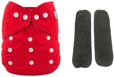 Aldeco ( Pack of 1 Multicolor Cloth Diaper with 2 Black pad ) - Baby Pocket Diaper with Wet-free Insert Black Pad / Washable Cloth Diaper / Reusable Nappy for Kids of 0-24 months