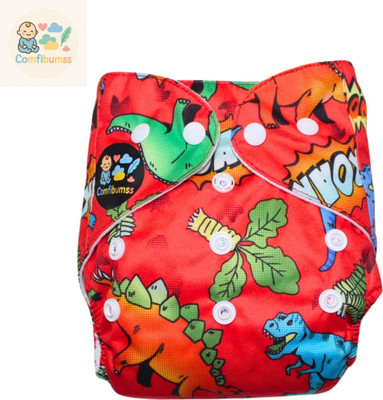 Comfibumss Reusable Cloth Diaper with 4-Layer Absorbent Insert