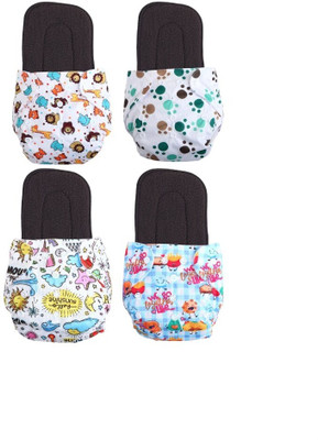 kogar Print Reusable Cloth Button Diaper Reuse Nappy With Insert\Soker Pad (0-3Y)T2