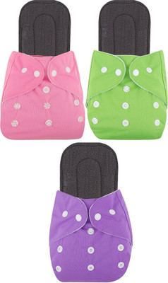 smilykid Nappy Cloth Baby Diaper With Easy to Adjust & Wash Ultra Absorbing Insert Pads