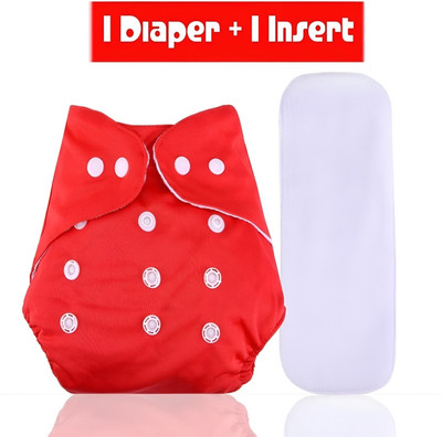 Profecto Reusable Washable 1 Cotton Cloth Diaper And 1 Wet Free Insert Pad for Baby