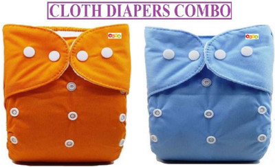 Alya Pack Of 2 Premium Quality Adjustable Waterproof Reusable Cloth Diaper Nappie (Without Insert) For Infants /Toddlers/New Born I Age 0-24 Months