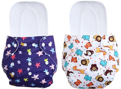 Jaydison Free Size Reusable Cloth Diaper With 2 Dry Feel Absorbent Soaker Pad (3M-3Y)ta6