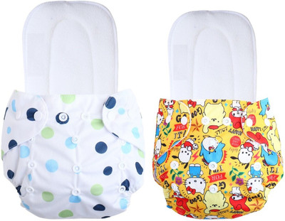 Jaydison Free Size Reusable Cloth Diaper With 2 Dry Feel Absorbent Soaker Pad (3M-3Y)t26