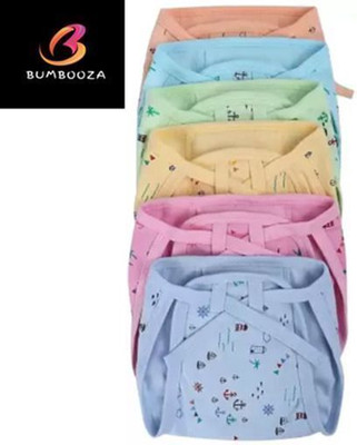 BUMBOOZA Cotton Langot / Nappy Washable and Reusable for New Born Babies - Pack of 6