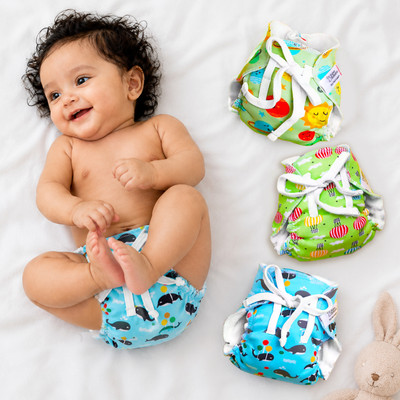 Superbottoms DryFeel Langot for Newborn Baby | Premium Cotton Padding | 0 - 9M| up to 5kg 3pc