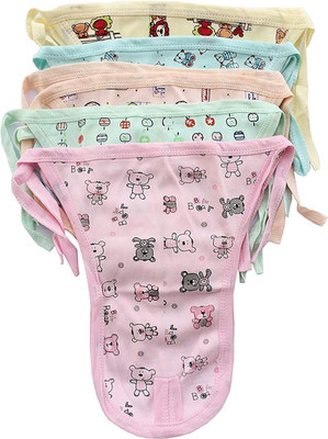 Jainam Traders Cotton Cloth U Shape Nappy/Langot for New Born Baby (Multi,0-6 Months) Pack of 5