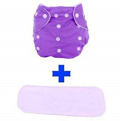 vsol Baby Cloth Diaper High Absorbing Washable Liners (White) (1 Diaper + 1 Insert)