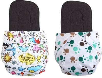 Jaydison Free Size Reusable Cloth Diaper With 2 Dry Feel Absorbent Soaker Pad (3M-3Y)tb31