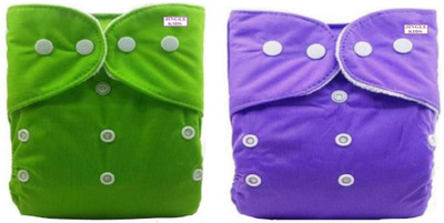 Jingle Kids Fashionable/Trendy Baby Pocket Button Style Solid Reusable Cloth Diaper All in One Snap Adjustable Washable Diapers Nappies(Without Inserts) Durable for Toddlers/New Borns(GPU;0-15 Months;3-12KG)