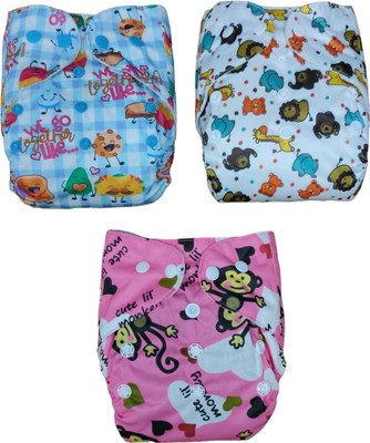 Smoky New Print Reusable, Washable Cloth Diapers With Insert Pad 0-36 Months Baby