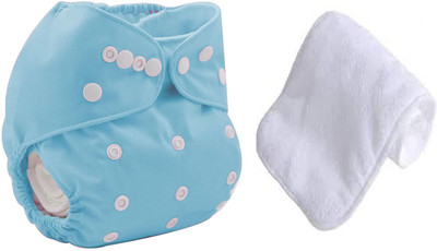 KAVYA ENTERPRISE Baby's Washable Reusable Adjustable 1 Pocket Cloth Diaper With 1 White Insert