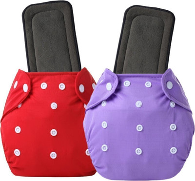 YourTot Reusable Baby Cloth Diaper With Inserts (Pack Of 2) Multicolor