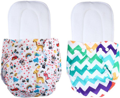 Jaydison Free Size Reusable Cloth Diaper With 2 Dry Feel Absorbent Soaker Pad (3M-3Y)t16