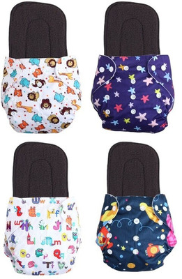 texla Print Reusable Cloth Button Diaper Reuse Nappy With Insert/Sokar Pad (0-3Y)T6Tex