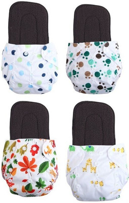 kogar Print Resuable Cloth Button Diaper Reuse Nappy With Insert\Soaker Pad (0-3Y)T11