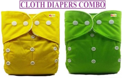 Alya Pack Of 2 Premium Quality Adjustable Waterproof Reusable Cloth Diaper Nappie (Without Insert) For Infants /Toddlers/New Born I Age 0-24 Months