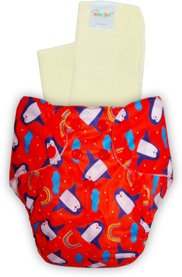 Dumbledo 1 Red Cloth Diaper With Insert | Free size for 3 Month to 3 Year