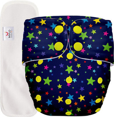 MYLO Baby Leak-Proof Baby Cloth Diaper | Reusable, Washable & Adjustable, 3M-3Y