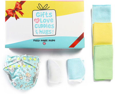 Superbottoms Combo Baby Gift Pack of 1 Freesize UNO 1 Booster Pad and 3 Easy Clean Top Sheets
