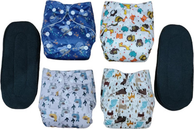 Smoky New Print Reusable, Washable Cloth Diapers With Insert Pad 0-36 Months Baby